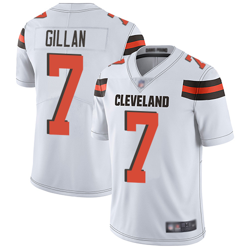 Cleveland Browns Jamie Gillan Men White Limited Jersey 7 NFL Football Road Vapor Untouchable